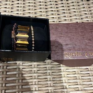 Last Chance! 🚨Rustic Cuff Set of 3 bracelets